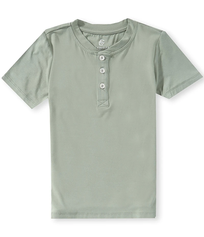 Class Club Little Boys Modal Solid Short-Sleeve Henley Shirt