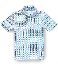 Class Club Little Boys Parrot Print Short Sleeve Polo Shirt
