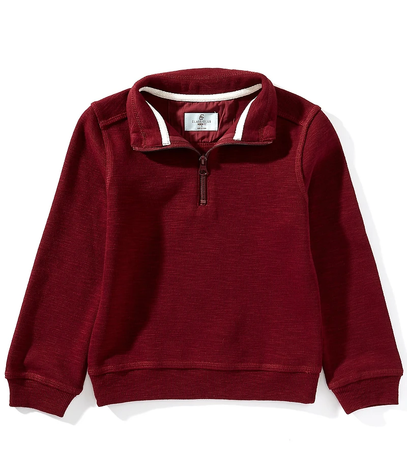 Class Club Little Boys Quarter Zip Slub Pullover