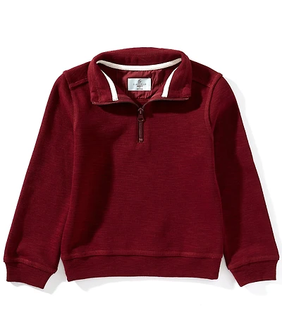 Class Club Little Boys Quarter Zip Slub Pullover