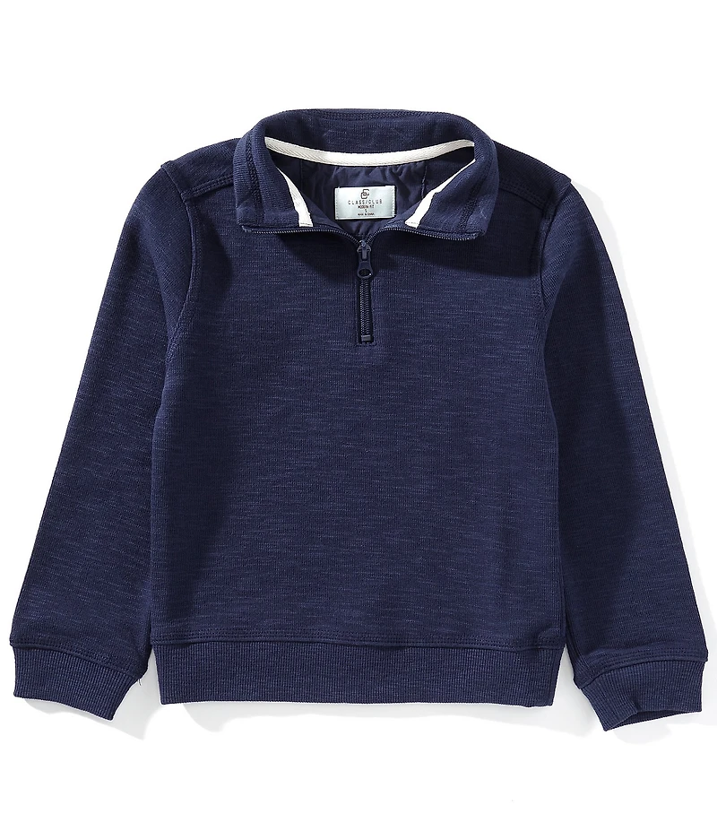 Class Club Little Boys Quarter Zip Slub Pullover