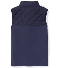 Class Club Little Boys Quilted Yoke Zip-Front Vest