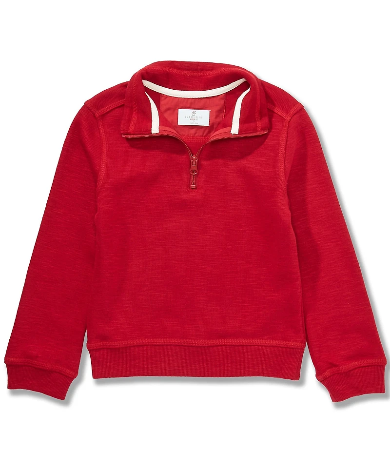 Class Club Little Boys Slub Quarter Zip Pullover