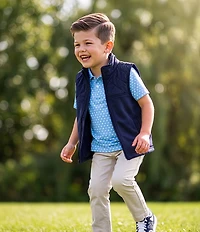Class Club Little Boys Snap Synthetic Pants
