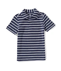 Class Club Little Boys Stripe Pique Polo Shirt