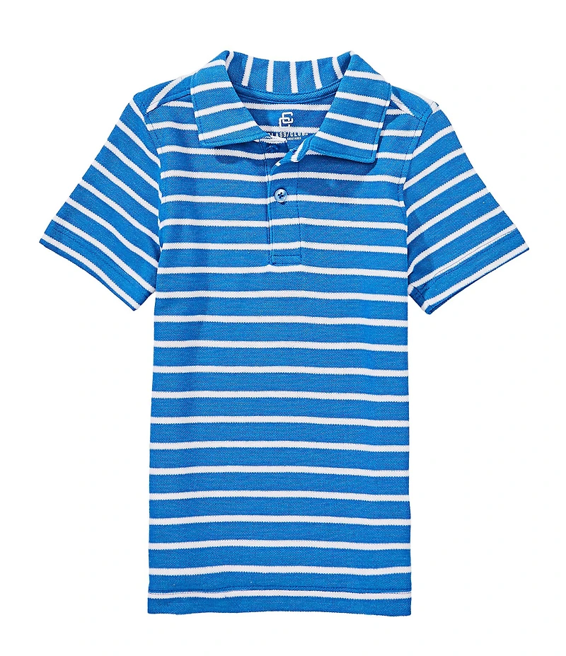 Class Club Little Boys Stripe Pique Polo Shirt