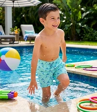 Class Club Little Boys Swordfish Print Swim Trunks