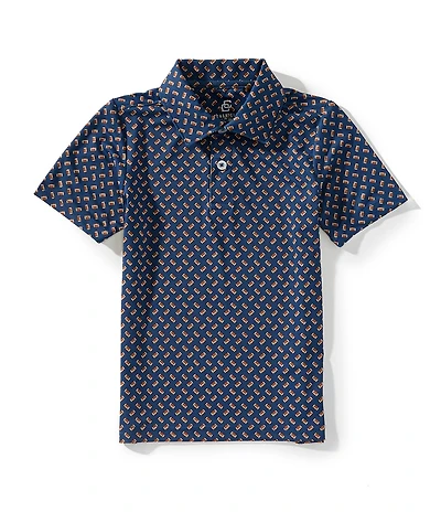 Class Club Little Boys Synthetic Football Print Short Sleeve Shirt