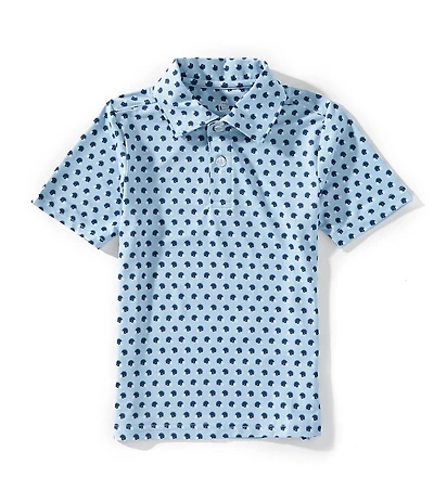 Class Club Little Boys Synthetic Helmet Print Polo Shirt