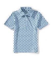 Class Club Little Boys Synthetic Helmet Print Polo Shirt