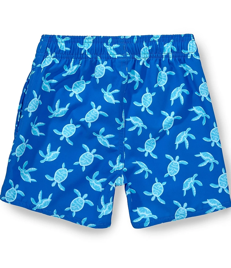 Class Club Little Boys Turtle Print Swim Trunks