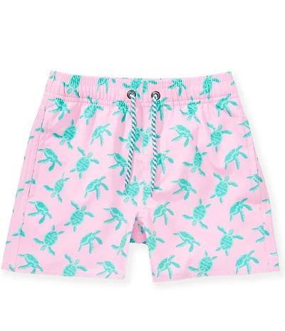 Class Club Little Boys Turtle Print Swim Trunks