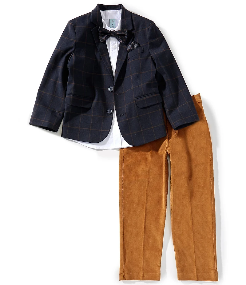Class Club Little Boys Window Pane Blazer and Pants Set
