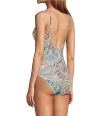 Cleonie Crinkle Wanderlust Scoop Back One Piece Swimsuit