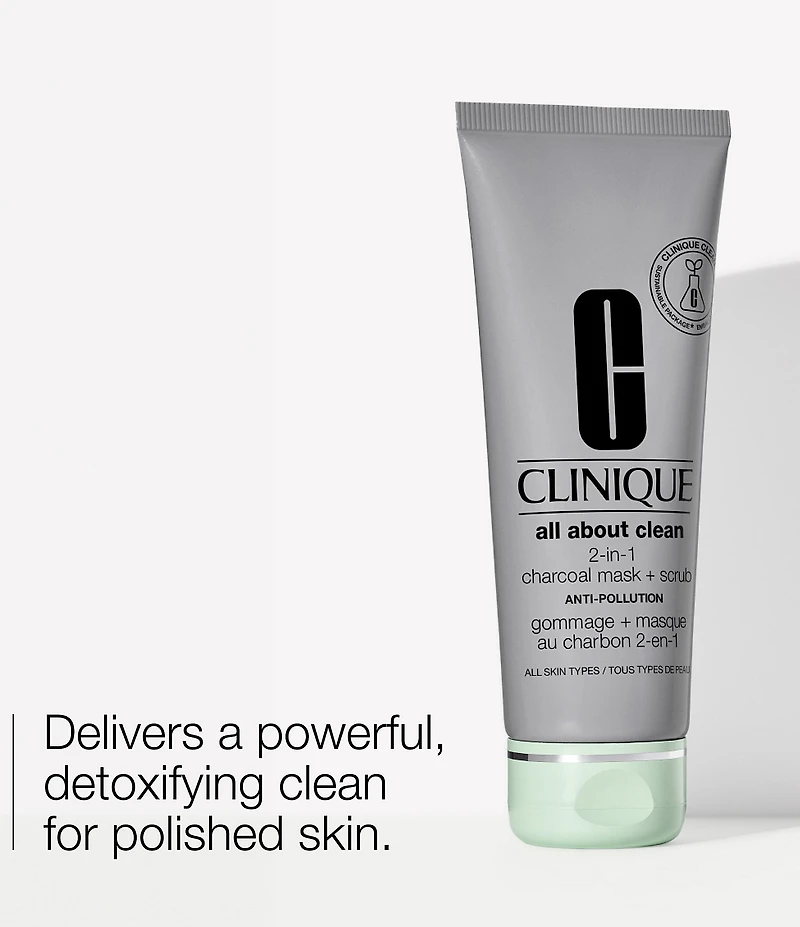 Clinique All About Clean™ 2-in-1 Charcoal Face Mask + Scrub