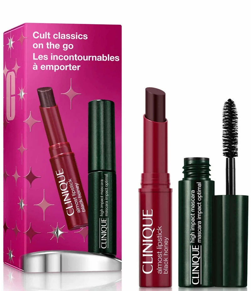 Clinique Cult Classics on the Go: High Impact Mascara + Black Honey Lip Mini Gift Set