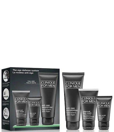 Clinique For Men: The Age Defense System Anti-Aging Skincare Set