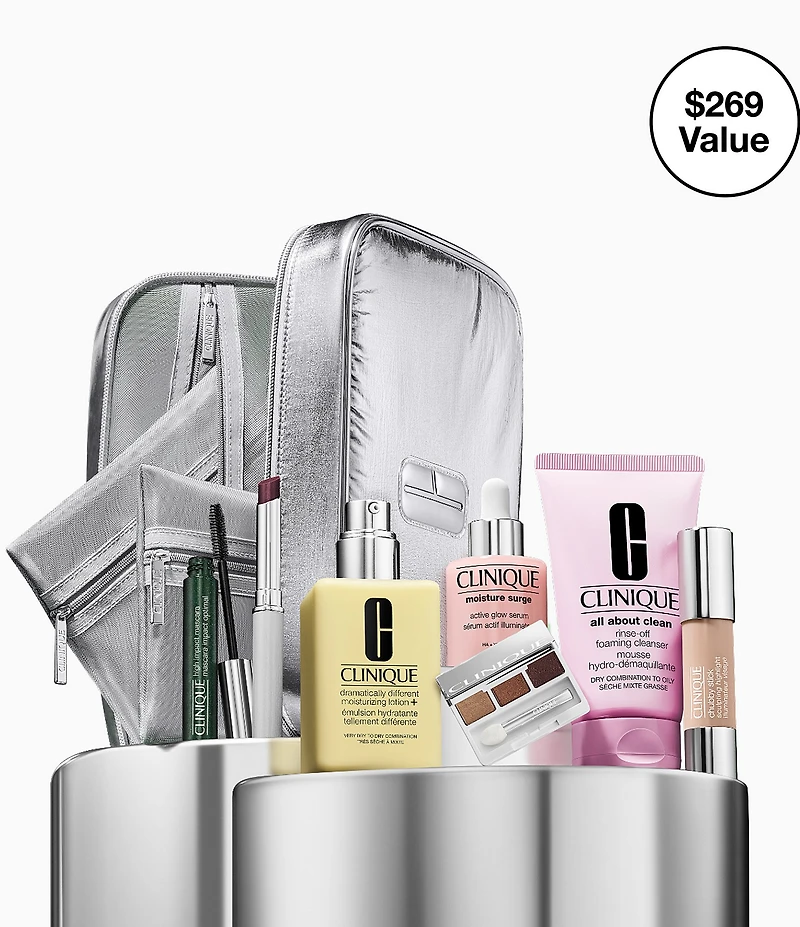 Clinique Glow On The Go Skincare & Makeup Gift Set
