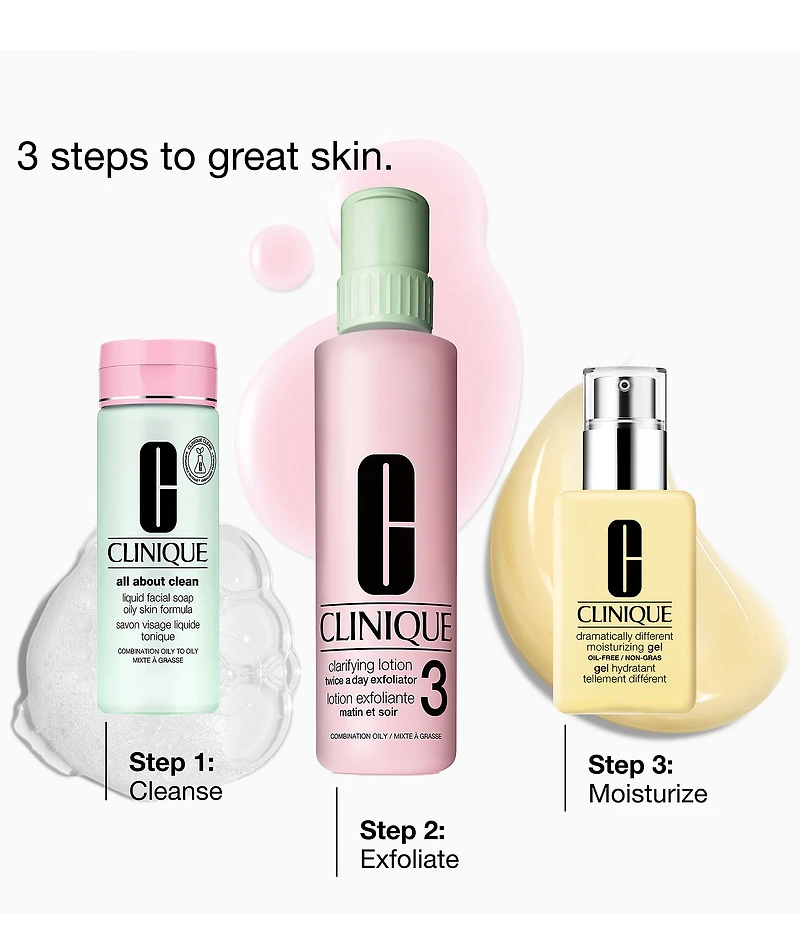 Clinique Great Skin Everywhere Skincare Gift Set for Combination Oily Skin