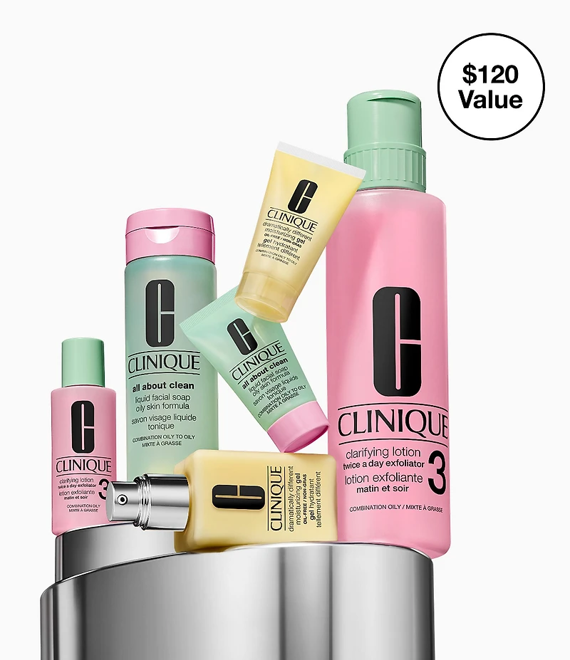 Clinique Great Skin Everywhere Skincare Gift Set for Combination Oily Skin