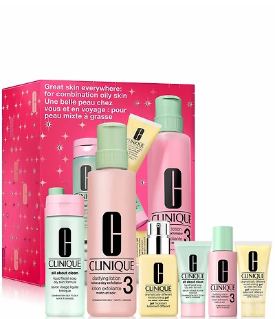 Clinique Great Skin Everywhere Skincare Gift Set for Combination Oily Skin