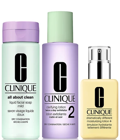 Clinique Healthy Skin 3-Step System Skincare Gift Set For Dry Combination Skin