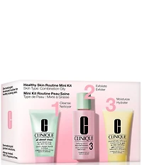 Clinique Healthy Skin Routine: Mini 3-Step Skincare Set For Combination Oily Skin