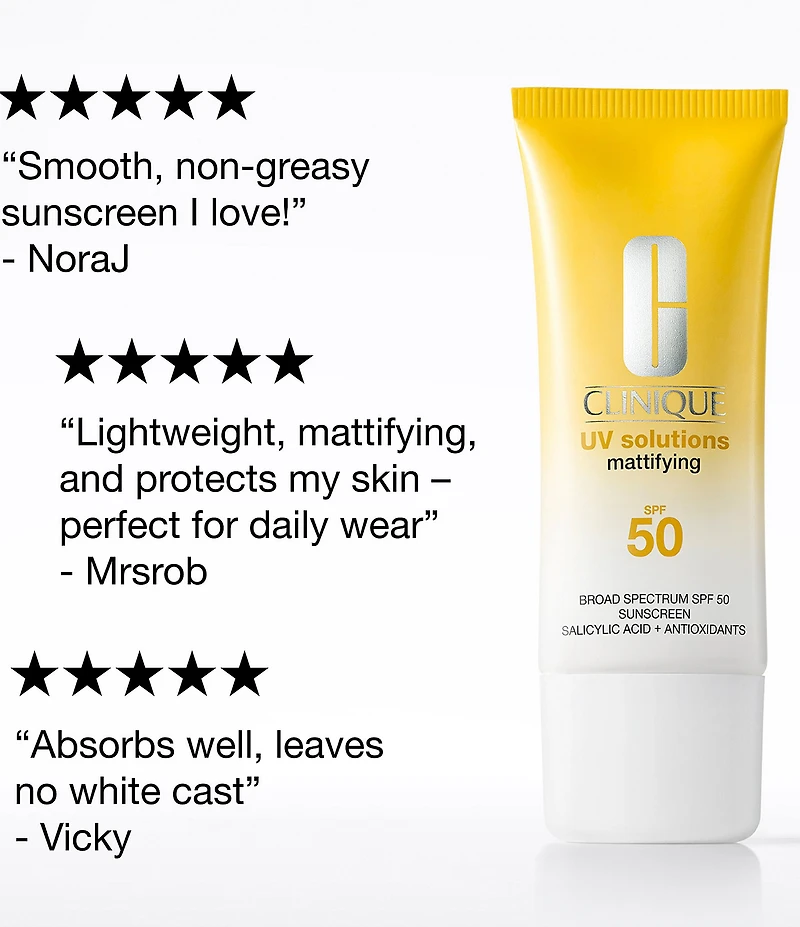 Clinique UV Solutions Hydrating Sunscreen SPF 50 with Hyaluronic Acid