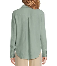 Cloth & Stone Collared Long Sleeve Button Front Shirt