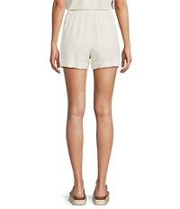 Cloth & Stone Drawcord Knit Stripe Print Mid Rise Coordinating Shorts