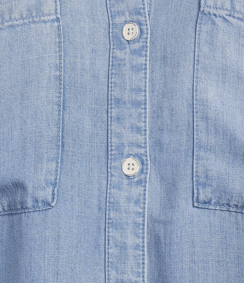 Cloth & Stone Chambray Short Sleeve Button Front Shirt