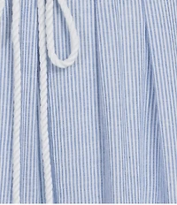 Cloth & Stone Stripe Linen Blend Braided Belt Tie Maxi Dress