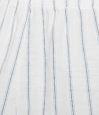 Cloth & Stone Stripe Print Linen Blend Elastic Waistband Coordinating Shorts
