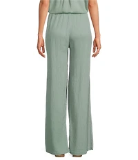Cloth & Stone Woven Crinkle High Rise Wide Leg Pants