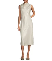 Cloth & Stone Woven Mock Neck Sleeveless Maxi A-Line Dress