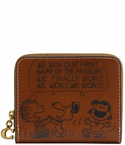 COACH x Peanuts Essential Billfold Wallet with Newspaper Print