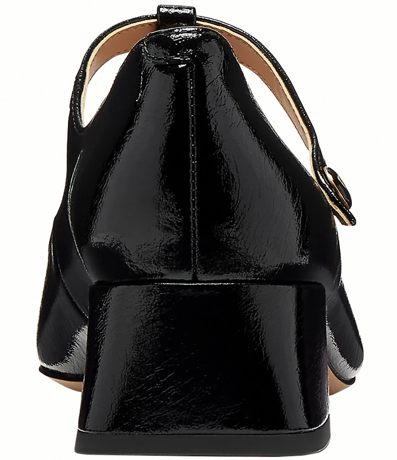 COACH Angelina Glazed Leather T-Strap Mary Jane Pumps