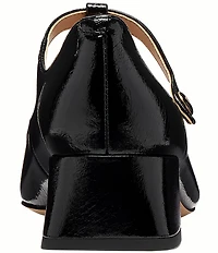 COACH Angelina Glazed Leather T-Strap Mary Jane Pumps