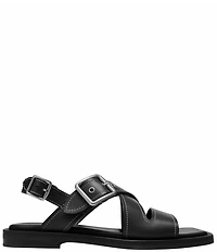COACH Archival Buckle Leather Flat Sandals