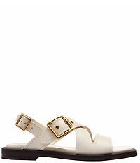 COACH Archival Buckle Leather Flat Sandals
