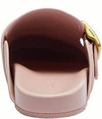 COACH Women's Archival Signature Logo Jacquard Buckle Hardware Clogs