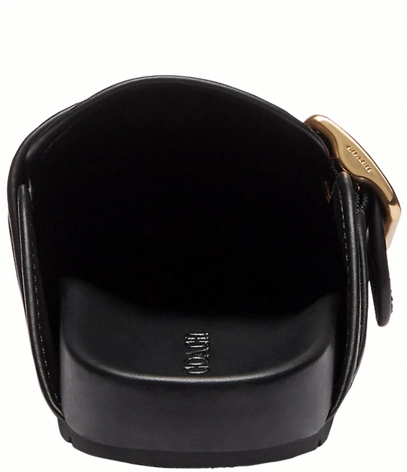 COACH Women's Archival Signature Logo Jacquard Buckle Hardware Clogs