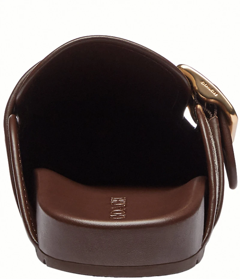 COACH Women's Archival Signature Logo Jacquard Buckle Hardware Clogs