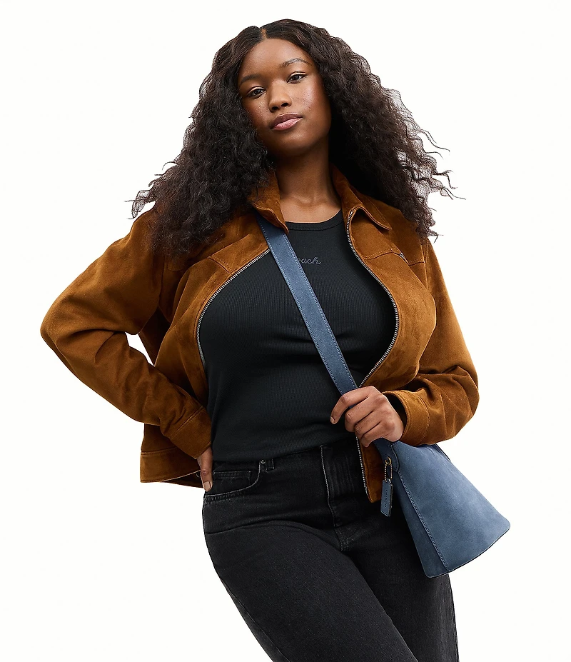 COACH Bleecker 21 Suede Bucket Bag