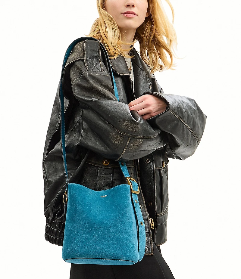COACH Bleecker 21 Suede Bucket Bag