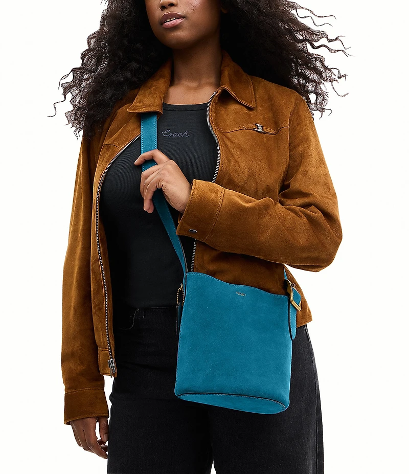 COACH Bleecker 21 Suede Bucket Bag