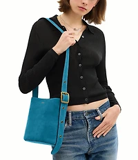 COACH Bleecker 21 Suede Bucket Bag