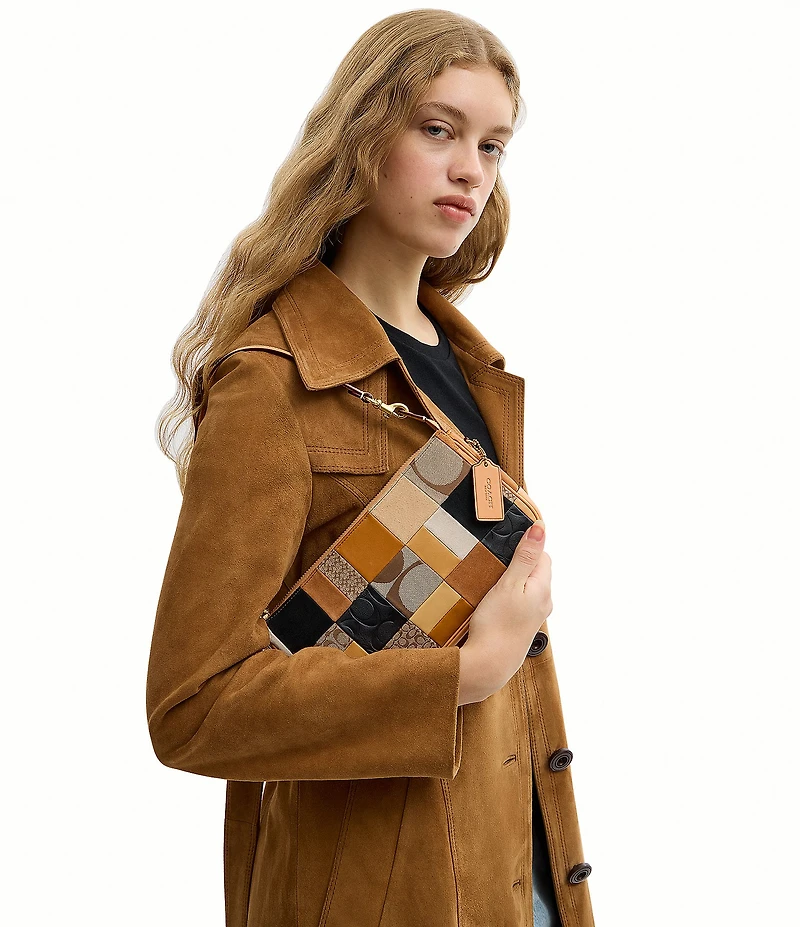 COACH Bleecker Patchwork Plaza Shoulder Bag 25