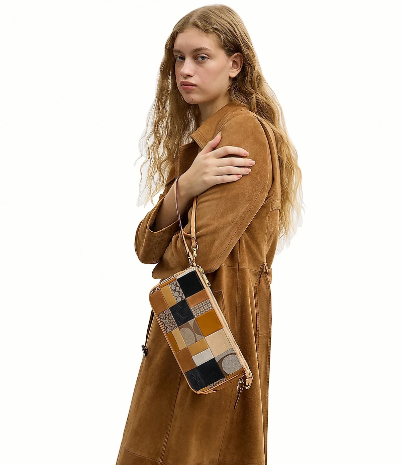 COACH Bleecker Patchwork Plaza Shoulder Bag 25