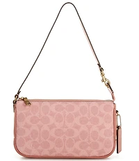 COACH Bleecker Signature Coated Convertible Wristlet Shoulder Handle Bag